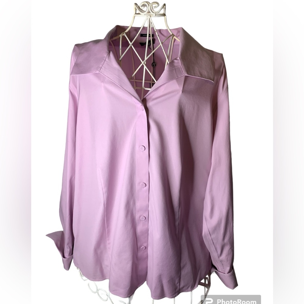 NWT TALBOTS WOMENS BUTTON DOWN LAVENDER DRESS SHIRT